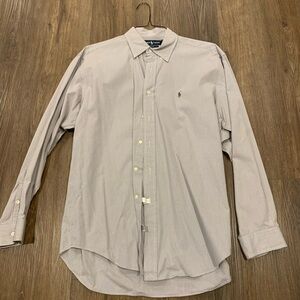 Ralph Lauren Men's Light Gray Button Down Shirt